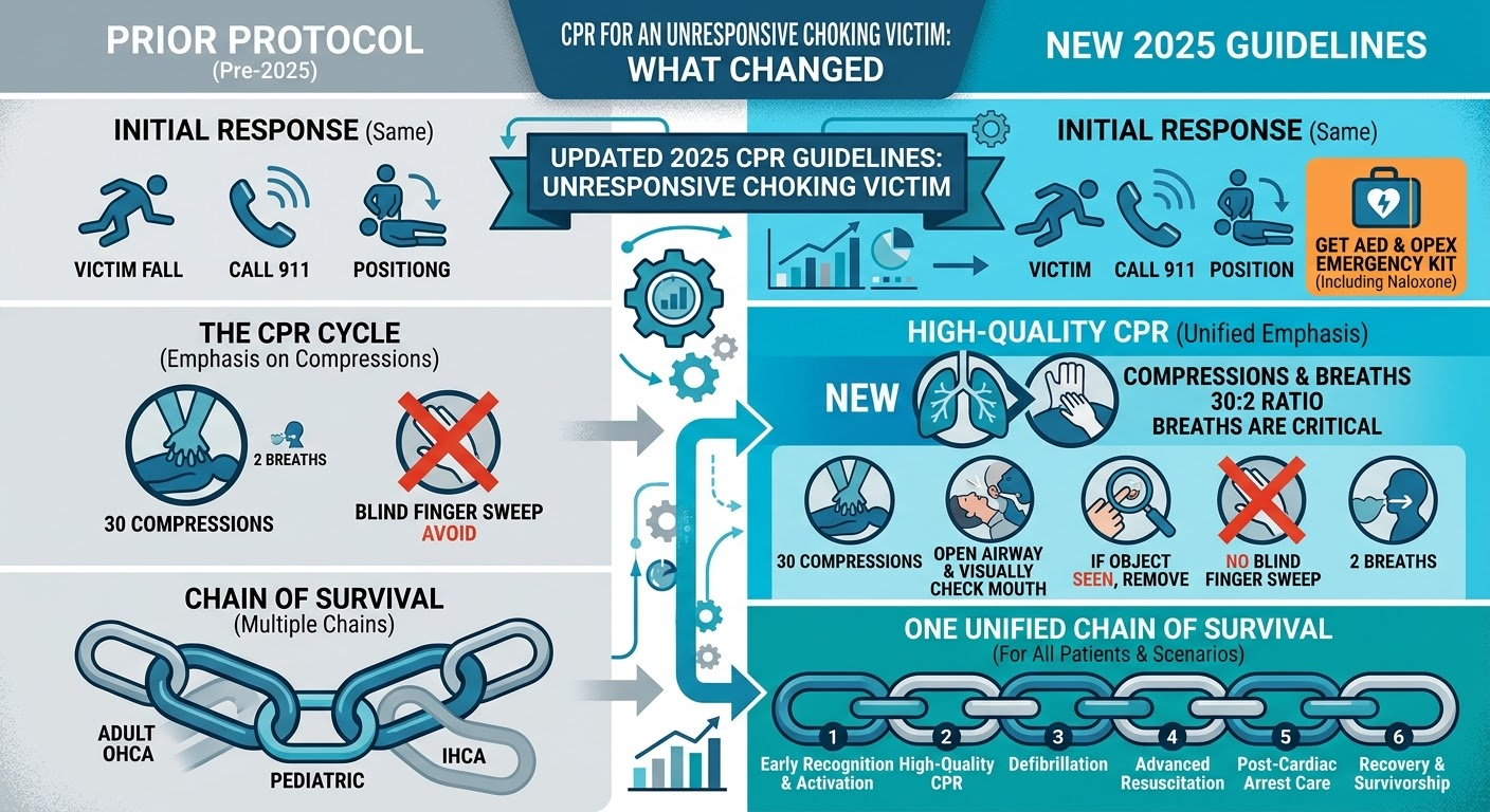 CPR for an Unresponsive Choking Victim: What Changed in 2025
